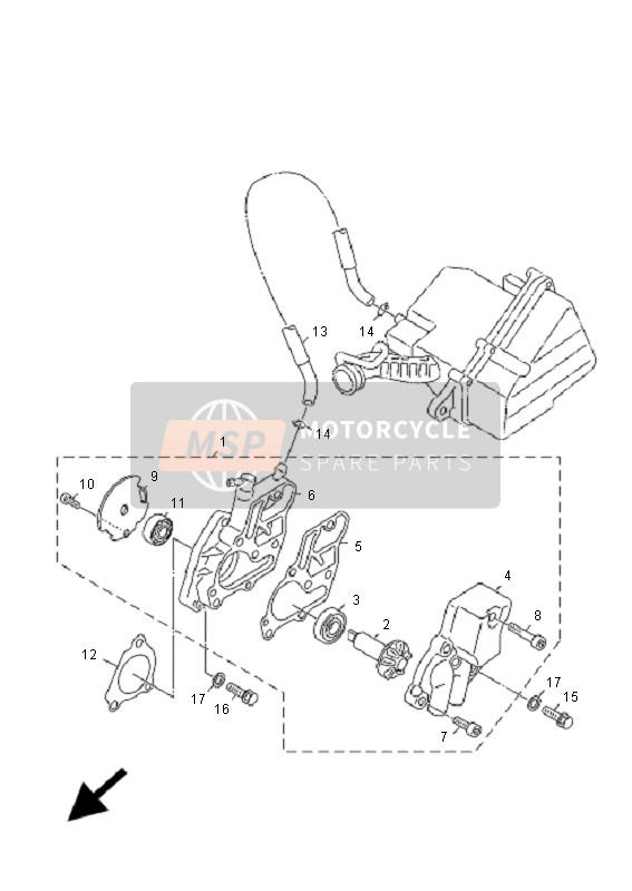 3B3E11660000, Pipe, Breather 1, Yamaha, 0